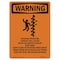 Signmission OSHA WARNING Sign, Rotating Driveline W/ Symbol, 10in X 7in Rigid Plastic, 7" W, 10" L, Portrait OS-WS-P-710-V-13510 - alternate 1